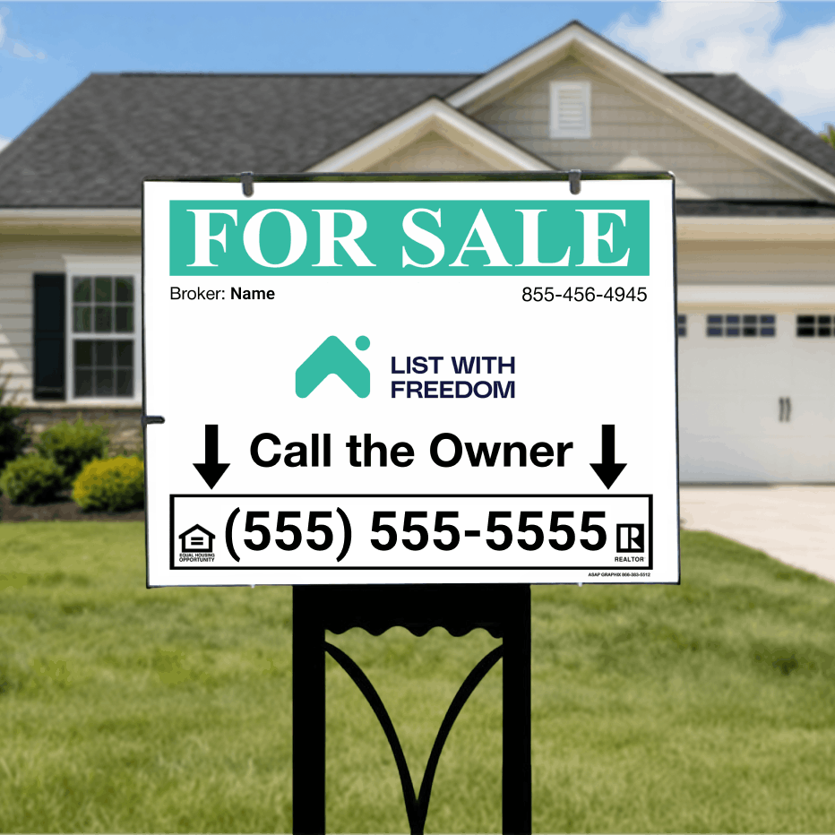 ListWithFreedom FOR SALE Yard Sign