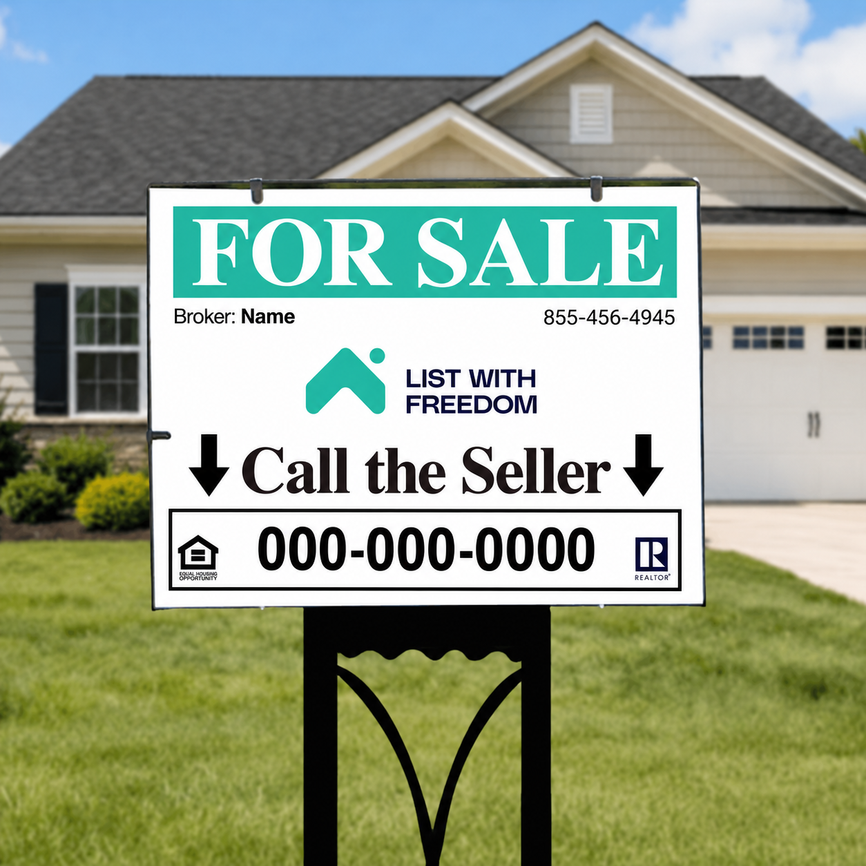 ListWithFreedom FOR SALE Yard Sign